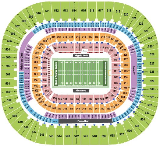 Bank Of America Stadium Belk Bowl Seating Chart